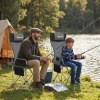 Afbeelding van Outsunny Liggende Campingstoel - Metaal, Oxford-stof - 125L x 48B x 90H cm - Grijs