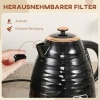 Afbeelding van Homcom waterkoker - Kunststof - 24,1L x 19,5B x 23,2H cm - Zwart
