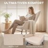 Afbeelding van HOMCOM - Schommelstoel - Fleece Look - Met Armleuningen - Beige