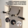 Afbeelding van HOMCOM Optrekstang van staal, schuim en PE, 92L x 40B x 17H cm, Zwart