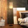 Afbeelding van HOMCOM Vloerlamp van metaal en polyester - Ø25 x 161,5H cm - Zwart