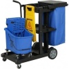 Afbeelding van HOMCOM Schoonmaakwagen van Kunststof en Metaal - 122 x 46,5 x 101 cm - Blauw