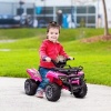 Afbeelding van HOMCOM mini elektrische quad voor kinderen 18-36 maanden - roze kinder ATV met LED koplamp