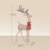 Afbeelding van Outsunny Verlichte Kerstdecoratie van Staal en Polyester, 66x25x135 cm, Goud