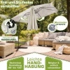 Afbeelding van tillvex® Rechthoekige Aluminium Parasol Ø 330 cm met Afdekking en Windscherm
