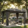 Afbeelding van Outsunny Tuinpaviljoen - Metaal, Polyester - 394L x 294B x 255H cm - Donkergrijs