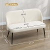 Afbeelding van Homcom Loveseat - Polyester, Metaal - 127L x 63B x 84,5H cm - Beige