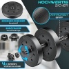 Afbeelding van RE:SPORT Verstelbare halterset 15/20/30/40 kg | Korte halters met gewichten voor thuisfitness