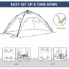 Afbeelding van Outsunny pop-up strandtent - 4 zakken - gaasvenster - blauw