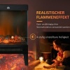 Afbeelding van HOMCOM Elektrische openhaard van staal met gehard glas - 40,5L x 20B x 62H cm - Zwart