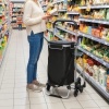 Afbeelding van HOMCOM Winkelwagen van Oxford-stof, aluminium, 46L x 59,5B x 97H cm, Zwart