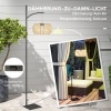 Afbeelding van Outsunny Rieten Lamp Staal, PE-rattan 44L x 32B x 178H cm Geel