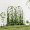 Afbeelding van Outsunny Metalen Rankgitter 50L x 1,3B x 120H cm - Zwart