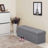 Afbeelding van Songmics Sofa met opbergdoos, vouwkast, max. 300 kg, 120 L, 110 x 38 x 38 cm, lichtgrijs faux linnen