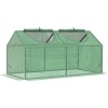 Afbeelding van Outsunny - Tuinkas - met 2 halfronde ramen - 120L x 60B x 60H cm - Groen