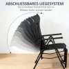 Afbeelding van Outsunny Ligbed van staal, ademend mesh, zwart