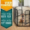 Afbeelding van TRESKO® Opvouwbare hondenloopstal 80 cm met dak en aardankers - 8-delig, eenvoudig te monteren