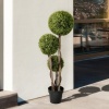 Afbeelding van HOMCOM Kunstplant van kunststof en cement, 19,5x19,5x115 cm, groen
