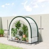 Afbeelding van Outsunny Kas-PE, glasvezel 200L x 80B x 164H cm - Groen