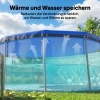 Afbeelding van Outsunny Rond Zwembadafdekking Ø 450 cm, Waterdicht met Veiligheidstouw, Blauw