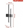 Afbeelding van Telefunken - LED buitenwandlamp met 2 lampen, 8 Watt, 960 lumen, IP44, zwart