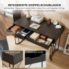 Afbeelding van Homcom Schrijfbureau van Spaanplaat en Metaal - 120x60x77 cm - Zwart
