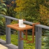 Afbeelding van Outsunny Balkonreling Tafel van Kiefernhout 68L x 65B x 55H cm Teak