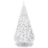 Afbeelding van COSTWAY 240 cm Kunstkerstboom - Witte Dennen met Metalen Standaard, Opvouwbaar voor Kerstdecoratie