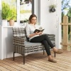 Afbeelding van Outsunny Rattan Loveseat - PE-rattan, staal - 115L x 63B x 85H cm - Lichtgrijs