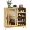Afbeelding van HOMCOM Schoenenkast - Bamboe en MDF - 80 x 35 x 80 cm - Natuurlijk hout