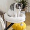 Afbeelding van PawHut Kattenhuis van Polyester en Staal, 35x35x48 cm, Roomwit