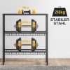 Afbeelding van HOMCOM kratjesrek - staal - 103L x 33B x 113,5H cm - zwart
