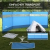 Afbeelding van Outsunny Camping Windscherm van Polyester, Staal 440L x 140H cm Blauw
