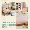 Afbeelding van AIYAPLAY Kinderbankje van Hout en Corduroy, 46,5L x 44B x 45H cm, Roze
