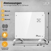 Afbeelding van TRESKO® Glazen convector zwart met app, wifi, led-display en timer, staand of wandverwarming