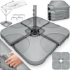 Afbeelding van Tillvex® Parasolstandaard 60 liter / 80 kg, 4-delig, weerbestendig, vulbaar met water of zand
