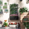 Afbeelding van Outsunny Verhoogde Plantenbak met Privacyscherm 61 x 23 x 113cm voor Tuin en Balkon