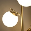 Afbeelding van HOMCOM - Staande lamp met 3 lampenkappen en voetschakelaar - Goud