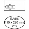 Afbeelding van Vensterenvelop EA5/6 Rechts venster - Wit - 25 stuks