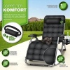 Afbeelding van tillvex® Opvouwbare Ligstoel tot 200kg | Weerbestendig Zonnebed voor Tuin & Balkon