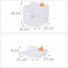 Afbeelding van Opvouwbare jerrycan set van 4 - 10 liter - met kraan - BPA-vrij - transparant/oranje