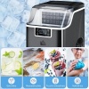 Afbeelding van HOMCOM IJsblokjesmachine 20 kg/24u met 3,2 L Watertank - Zelfreinigend Zwart 25,2 x 36 x 37,1 cm