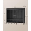 Afbeelding van SONGMICS Kledingkast, draagbare kast met stoffen hoes, 5 hangrails en 10 planken, inktzwart