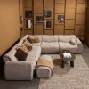 Afbeelding van WOOOD Roundly Salontafel - Mangohout - Walnoot - 40x110x60 cm