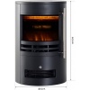 Afbeelding van HOMCOM LED Elektrische Kachel met Vlameffect - Wand- en Vrijstaande Haard 900/1800 W