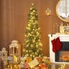Afbeelding van HOMCOM Kunststof Kerstboom 60L x 60B x 180H cm Groen met Metaal