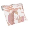 Afbeelding van Erismann Vliesbehang Elle Tropische Bladeren Wit Roze Goud Metallic 10332-05