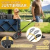 Afbeelding van TRESKO® Opvouwbare Bolderwagen 300L met Rem | Inklapbare Handwagen 150kg met Rubber Banden