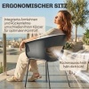 Afbeelding van Outsunny 4-delige ergonomische tuinstoelen met armleuning 120 kg donkergrijs