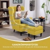Afbeelding van HOMCOM Accentstoel met ottoman - Geel polyester en schuim - 83L x 75B x 104H cm